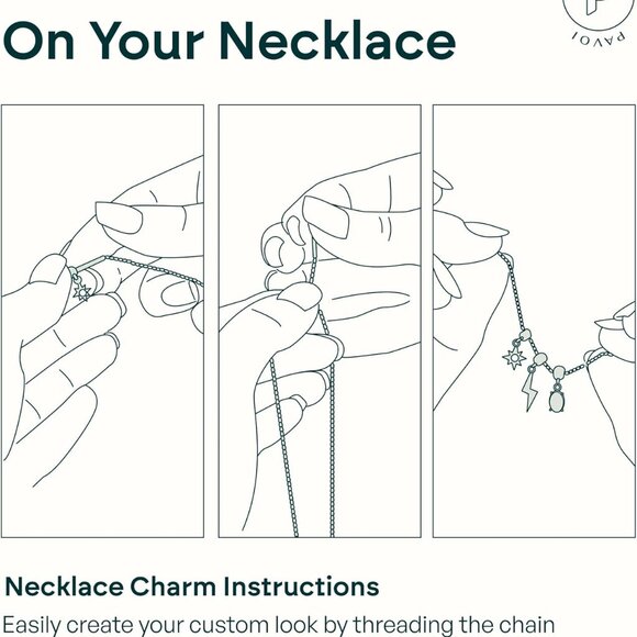 14K Gold Plated Dainty Necklace with Charms Set - Hypoallergenic Adjustable Chai - Picture 3 of 5